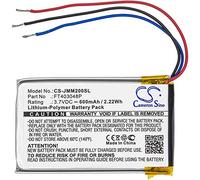 CS-JMM200SL Batería 600mAh Compatible con [JBL] Clip, Micro 2, Micro II sustituye FT403048P
