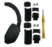 CS - Kit de reparación para auriculares Sony WH-1000XM5 XM5, diadema rota/piezas de repuesto giratorias (negro)