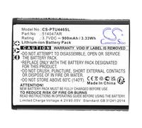 CS Mobile - Batería de repuesto para smartphone Panasonic KX-TU446 KX-TU456 KX-TU446/4 KX-TU466EXBE KX-TU466EXWE KX-TU456EXCE 514047AR 900 mAh / 3,33 Wh 3,70 V Li-ion