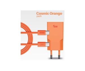 CS Slimee PD 30W USBC GaN + cable de 1,5m Naranja