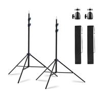 CS032 - Soporte de luz para fotografía, 200 cm, acolchado con resorte, soporte de trípode de fotografía resistente con adaptador de tornillo de 1/4 pulgadas, soporte de iluminación ajustable para