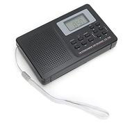 CS106 2V Mini Radio Portátil de Mano de Banda Completa, FM TV LW SW Am MW Radio Portátil de Sobremesa con Receptor, Radio Universal con Reloj Digital Auriculares, Sonido Estéreo