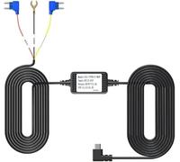 CS112 Dual Dashcam Hardwire-Kit, Dash CAM Coche Cargador Cable Kit 12V-24V a 5V con Fusible Kit, grabadora de Coche protección de Baja tensión