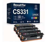 CS331 Reemplazo de Cartucho de tóner de Alto Rendimiento para 20N1HK0 20N1HC0 20N1HY0 20N1HM0, Compatible con Lexmark CS331dw CX331adwe CS431dw CX431adwe, con Chip