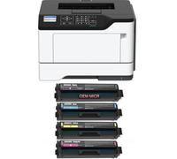 CS331DW - Paquete de impresora de cheques MICR dúplex láser a color con 1 cartucho de impresión de cheques modificado OEM RT 20N10K0 y juego de tóner CMY para nómina y cheques comerciales