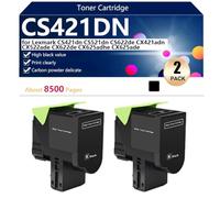 CS421DN Cartucho de Tóner Compatible para Lexmark CS421dn CS521dn CS622de CX421adn CX522ade CX622de CX625adhe CX625ade Impresoras, Alto Rendimiento 8500 Páginas, Impresión de alta Definición,Black-2 p