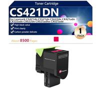 CS421DN Cartucho de Tóner de Alto Rendimiento Compatible para Lexmark CS421dn CS521dn CS622de CX421adn CX522ade CX622de CX625adhe CX625ade Impresoras, Nítidas y Claras,Magenta-1 Pack