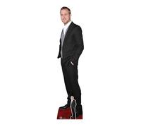 CS786 Ryan Gosling Black Suit Cute Smile Lifesize - Figura recortada de cartón con soporte de cartón para escritorio, 185 cm de alto