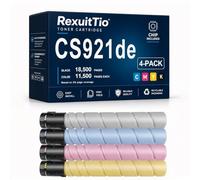 CS921de Reemplazo de Cartucho de tóner de Alto Rendimiento para 76C00K0 76C00C0 76C00M0 76C00Y0, Compatible con Lexmark CS921de CS923 CX921de 922de CX924dxe, con Chip