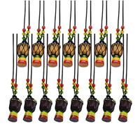 Csafyrt 15 Piezas Collar Africano 2x1 Pulgadas 2 Color Mini Mini Tambor Colgante Regalos creativos para niños Suministros de Fiesta para Adultos