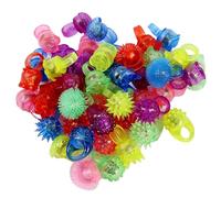 Csafyrt 24Pcs Light Up Rings, Cute Safe Fun Flash Ring Glow in The Dark Eye-Catching Finger Lights Novelty Gifts for Carnivals, Birthday Parties, Weddings, Random Color Mixing