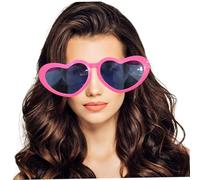 Csafyrt Gablas de sol gigantes, gafas divertidas en forma de corazón, gafas de sol jumbo de plástico de 10.2x3.5 pulgadas para suministros de fiesta de replay foto