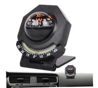 Csafyrt Panel de brújula para automóviles 2-en-1 180 ° Compass Marinos Plegables Ajustables con inclinómetro Luminoso Cinta Adhesiva