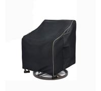 CSARPECT Funda Silla Mecedora, 420D Oxford Impermeable contra Lluvia y Sol Protectora con cordón Ajustable, para Muebles de Exterior Taburete Muebles de Patio Balcón (Black A,70 * 82.5 * 99cm)