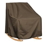 CSARPECT Funda Silla Mecedora, 420D Oxford Impermeable contra Lluvia y Sol Protectora con cordón Ajustable, para Muebles de Exterior Taburete Muebles de Patio Balcón (Coffee,70 * 97 * 99cm)