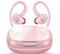 Csasan Auriculares Bluetooth, Auriculares Inalambricos Deportivos 5.3 con Llamada Clara CVC8.0, Reproducción de 48H Pantalla LED Cascos Inalambricos, Control Táctil, In-Ear Auriculari Rosa