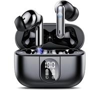 Csasan Auriculares Inalámbricos, Bluetooth 5.3 HiFi Estéreo con 4HD Micró, Reproducción de 40H Pantalla LED Cascos Inalambricos, Control Táctil, IPX7 Impermeable, Carga Rápida USB-C[2026]