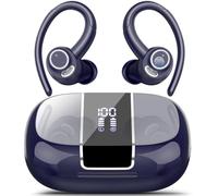 Csasan Auriculares Inalambricos Deportivos, Auriculares Bluetooth 5.3 HiFi Estéreo con Cancelación de Ruido ENC, Reproducción de 48H Pantalla LED Cascos Inalambricos, Control Táctil, Azul Oscuro