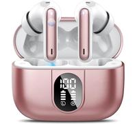 Csasan Auriculares traductores de Idiomas, soporta traducción en línea de 164 Idiomas en Tiempo Real, Auriculares de traducción de Voz con aplicación, Ideales para Viajes y Aprendizaje Oro de Rosa