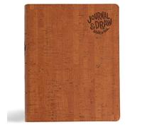 CSB Journal and Draw Bible for Kids, Brown Cork Leathertouch
