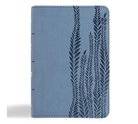 CSB Large Print Compact Reference Bible, Digital Study Edition, Slate Leathertouch