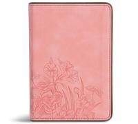 CSB Large Print Compact Reference Bible, Easy-To-Read Optimal Type, Digital Study Edition, Pink Floral Leathertouch