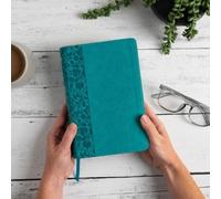 CSB Large Print Personal Size Reference Bible, Teal (de piel falsa)