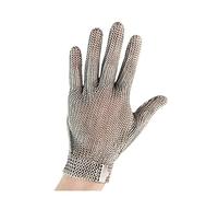 CSDASW Anillo de acero inoxidable Guantes malla Anti corte Cuchillo resistente Cota Correa Guante carnicero cocina Aplicar for tallado madera, carpintería y trabajo con cuchillos Alta resistencia(L)