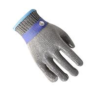 CSDASW Carnicero de acero inoxidable Proteger la carne Guante Guantes anticorte Protección Grado 5 Alta resistencia(M(15-25cm))