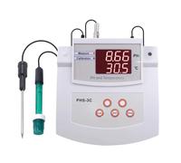 CSDASW Medidor de PH Digital PHS-3C, calibración automática precisión 0,01, probador Temperatura/pH Escritorio con analizador Calidad del Agua ATC for acuarios Laboratorio Hidroponía y acuarios