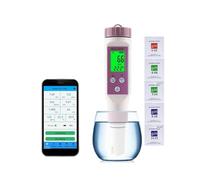 CSDASW Medidor de pH Inteligente con Bluetooth 7 en 1/5 1, EC, TDS, ORP, Sal, SG y Temperatura, for acuar, hidroponía salinidad Hidroponía y acuarios(7 in 1 PH Meter)