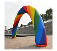 CSDASW Publicidad Inflable del Arco del Arco Iris de los 20ft*10ft D=6M/20ft con el Ventilador 370W