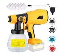 CSDASW Pulverizador de pintura inalámbrico Motor potente ajustable Pistola en aerosol eléctrica con boquilla mano Revestimiento de pared