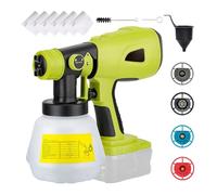 CSDASW Pulverizador de pintura inalámbrico Motor potente ajustable Pistola en aerosol eléctrica con boquilla mano Revestimiento de pared