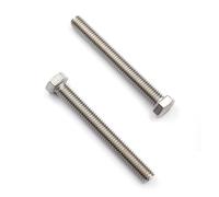 cSeao 10 pernos de cabeza hexagonal de 1/4-20 x 3 pulgadas, acabado liso, acero inoxidable 304 / A2-80/18-8, rosca completa