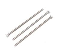 cSeao 10 tornillos de cabeza hexagonal de 1/4-20 x 6 pulgadas, rosca completa, acabado liso, acero inoxidable F593C 18-8 304