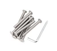 cSeao 12pcs M6 55mm Phillips pernos máquina tornillos 304 acero inoxidable para muebles mesa de conexión cama
