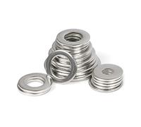 cSeao Arandelas planas de acero inoxidable 304, acabado liso 18-8, M5, 15 mm, diámetro exterior de 1,2 mm de grosor, 110 unidades