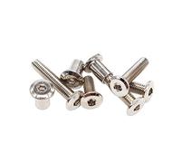 cSeao M6 x 55 mm, paquete de 12 pernos de remache Allen para conexión de muebles niquelado