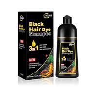 CSFDXD Black Hair Dye Shampoo for Gray Hair coverage,New Upgrade 3 In 1 Black Hair Dye -Herbal Black Hair Shampoo for Women & Men,Long Lasting Black Hair Color Shampoo