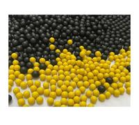 CSFFA 1/5/10/15/20/25/30/40/50/100/150/200/300/500 piezas de diámetro 6 mm, 6,8 mm, 7 mm, 8 mm, 8,5 mm, bola de goma sólida amarilla, bola elástica de goma(8mm,150pcs)