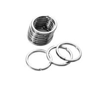 CSFFA 10/20 Piezas de 15-35 mm de Acero Inoxidable for Llavero, Anillo Dividido, Llavero, Anillos for Llavero DIY, Accesorios for Hacer Joyas(20Pcs_2.0 x 25mm)