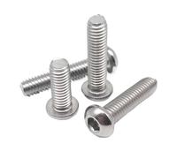 CSFFA 10/50 piezas M1.6 M2 M2.5 M3 M4 M5 M6 M8 304 A2-70 Acero inoxidable ISO7380 Tornillo de cabeza hueca hexagonal Tornillo Allen L=3-100 mm(40mm,M8 (10pcs))