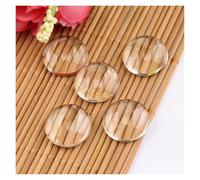 CSFFA 10 Uds. Cabujón de Cristal Transparente con Parte Posterior Plana Redonda, 20mm, 25mm, 30mm, Accesorios for Hacer joyería de Colgantes DIY(30mm 10pcs)