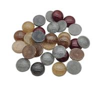 CSFFA 12-25mm 100 Uds. Cuentas semicirculares de Base Plana en Polvo de Resina for Pendientes Hechos a Mano/Piezas de Tocado DIY. Hallazgos de joyería(Random Mix_25mm)