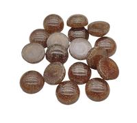 CSFFA 12-25mm 100 Uds. Cuentas semicirculares de Base Plana en Polvo de Resina for Pendientes Hechos a Mano/Piezas de Tocado DIY. Hallazgos de joyería(Brown_12mm)