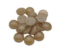 CSFFA 12-25mm 100 Uds. Cuentas semicirculares de Base Plana en Polvo de Resina for Pendientes Hechos a Mano/Piezas de Tocado DIY. Hallazgos de joyería(Light Gold Color_16mm)