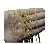 CSFFA 12 Piezas/Paquete de 40/45/50/60 cm, Cadena con Cierre de Langosta de Oro rodiado for Hacer Collares y Joyas, Accesorios al por Mayor.(40cm Gold01)