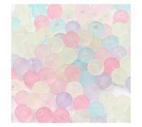 CSFFA 20-100 Cuentas acrílicas de Colores de 6/8/10/12 mm, Redondas, Mate, espaciadoras, Sueltas, for Hacer Joyas, Pulseras, Collares, Accesorios DIY(Mixed_6mm 100pcs)
