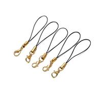 CSFFA 20-100 Piezas de Cuerda for Llavero de Color Dorado con Cierre de Langosta, cordón for Colgar llaveros, fabricación de Joyas(Black_100Pcs)